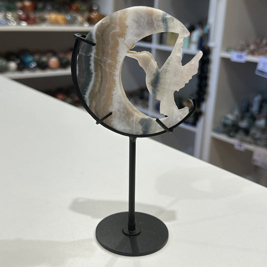 Fluorite Hummingbird on Moon