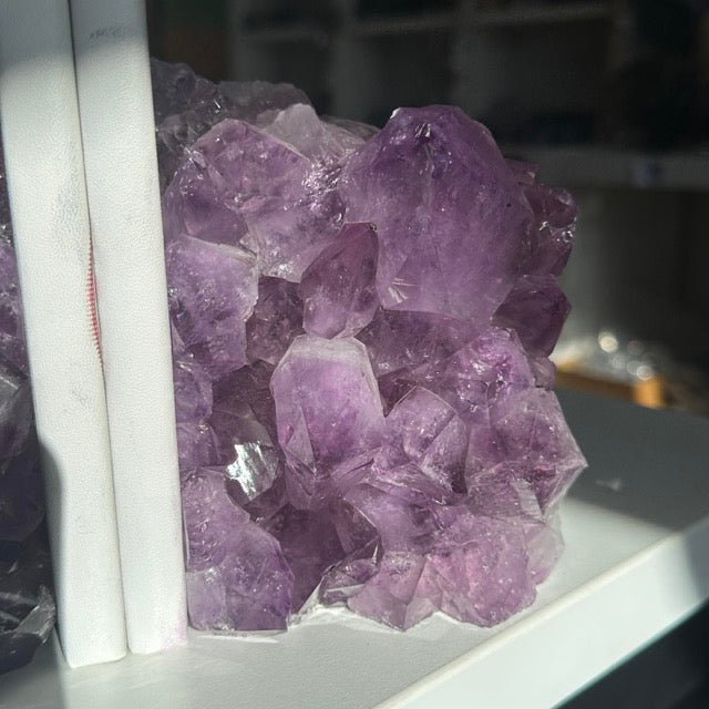 Amethyst Cluster Bookends | 3.1kg