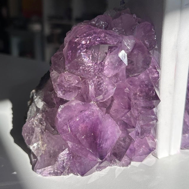 Amethyst Cluster Bookends | 3.1kg