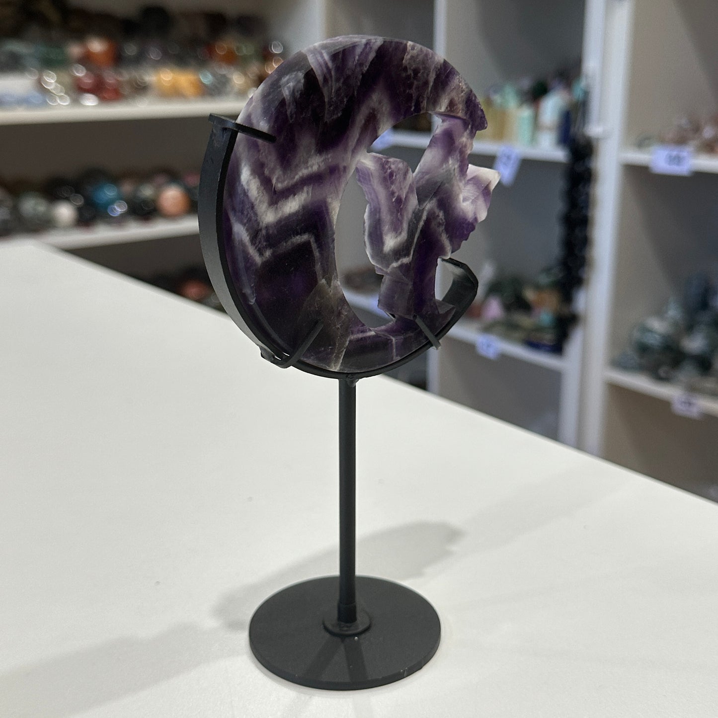 Dream Amethyst Hummingbird on Moon