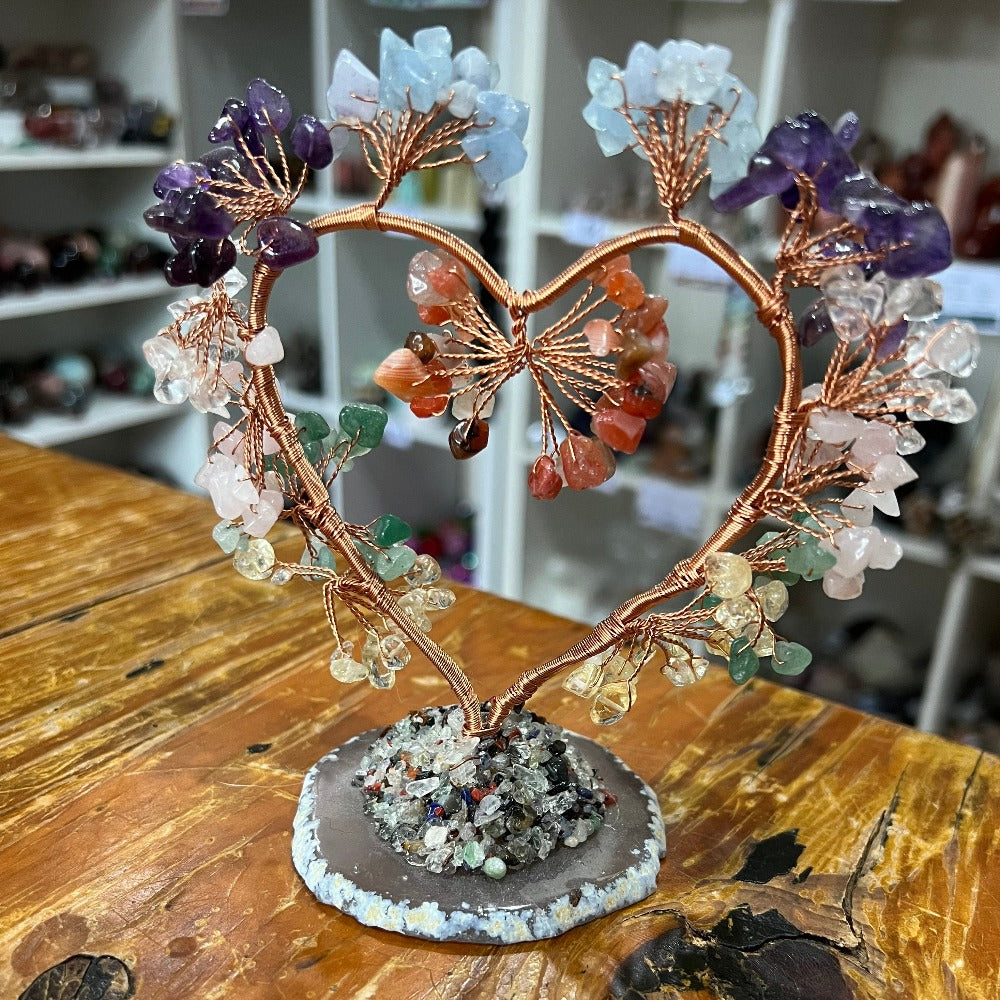 Chakra Heart Crystal Chip Tree
