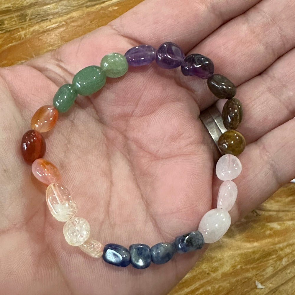Chakra Pebble Bracelet