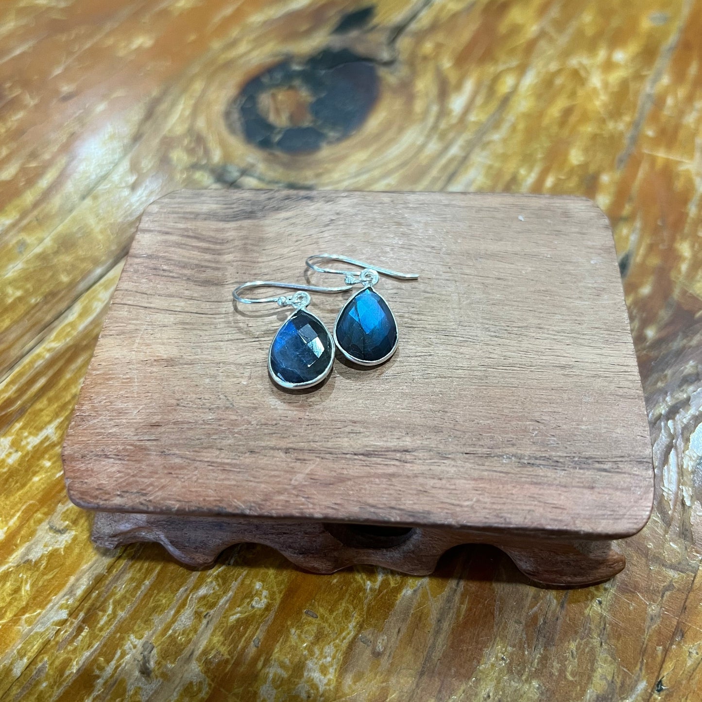 Labradorite Faceted Earrings