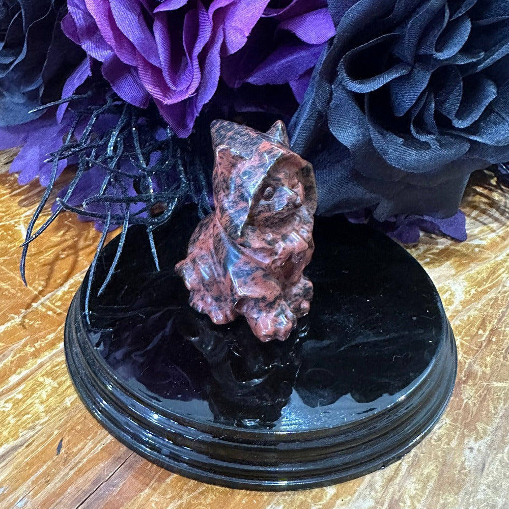 Mahogany Obsidian Cat with Cape