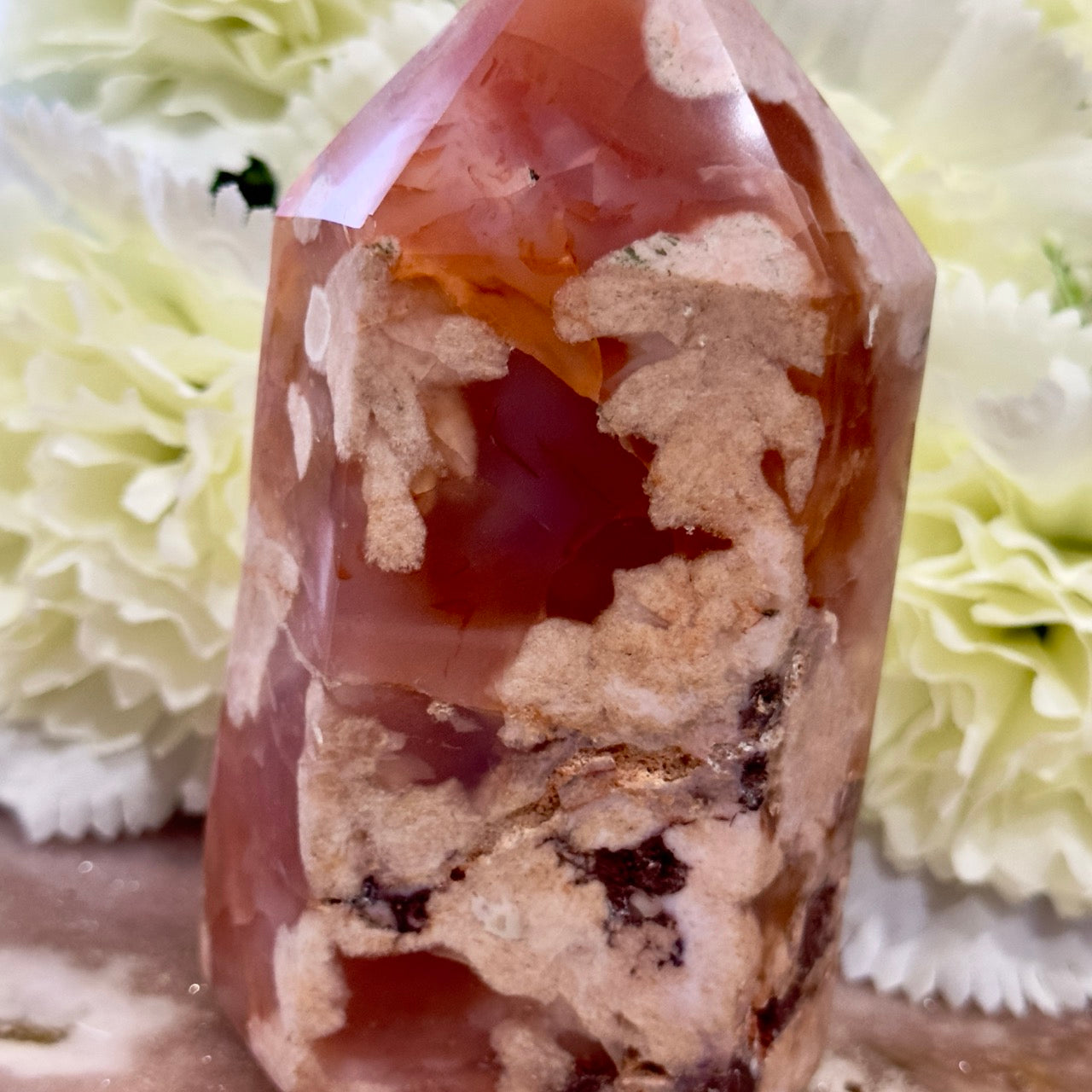 Carnelian/Flower Agate Tower