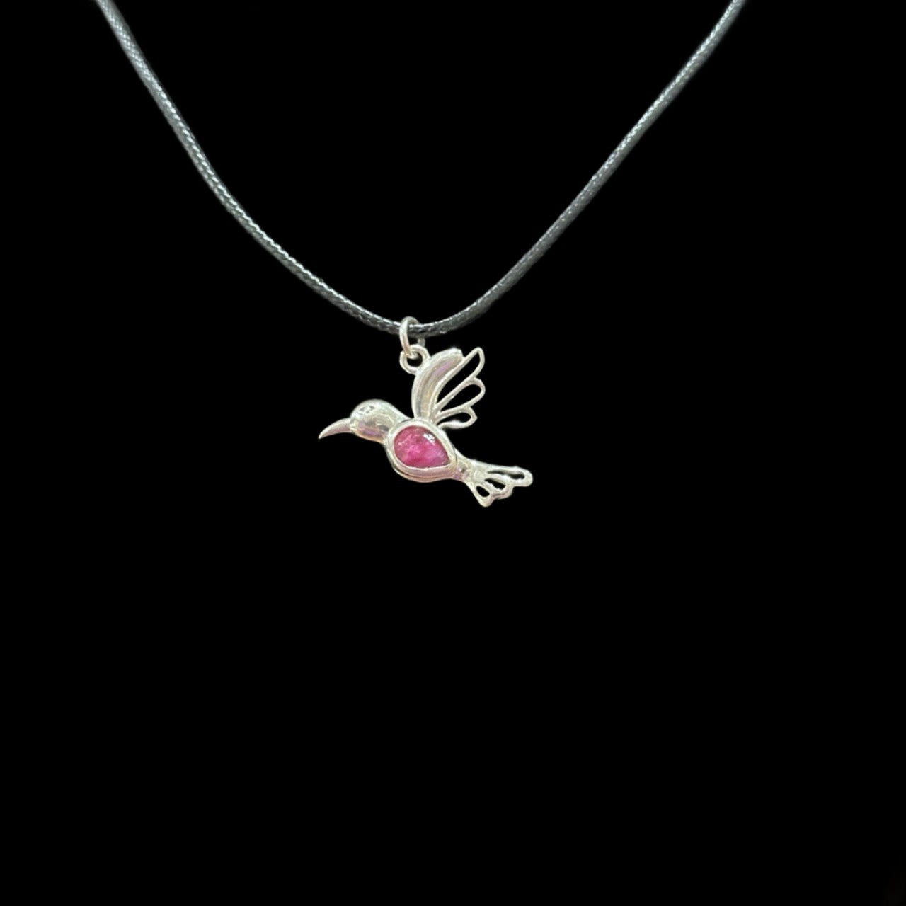 Ruby Hummingbird Pendant