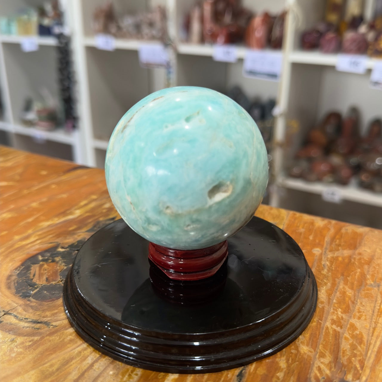 Blue Aragonite Sphere