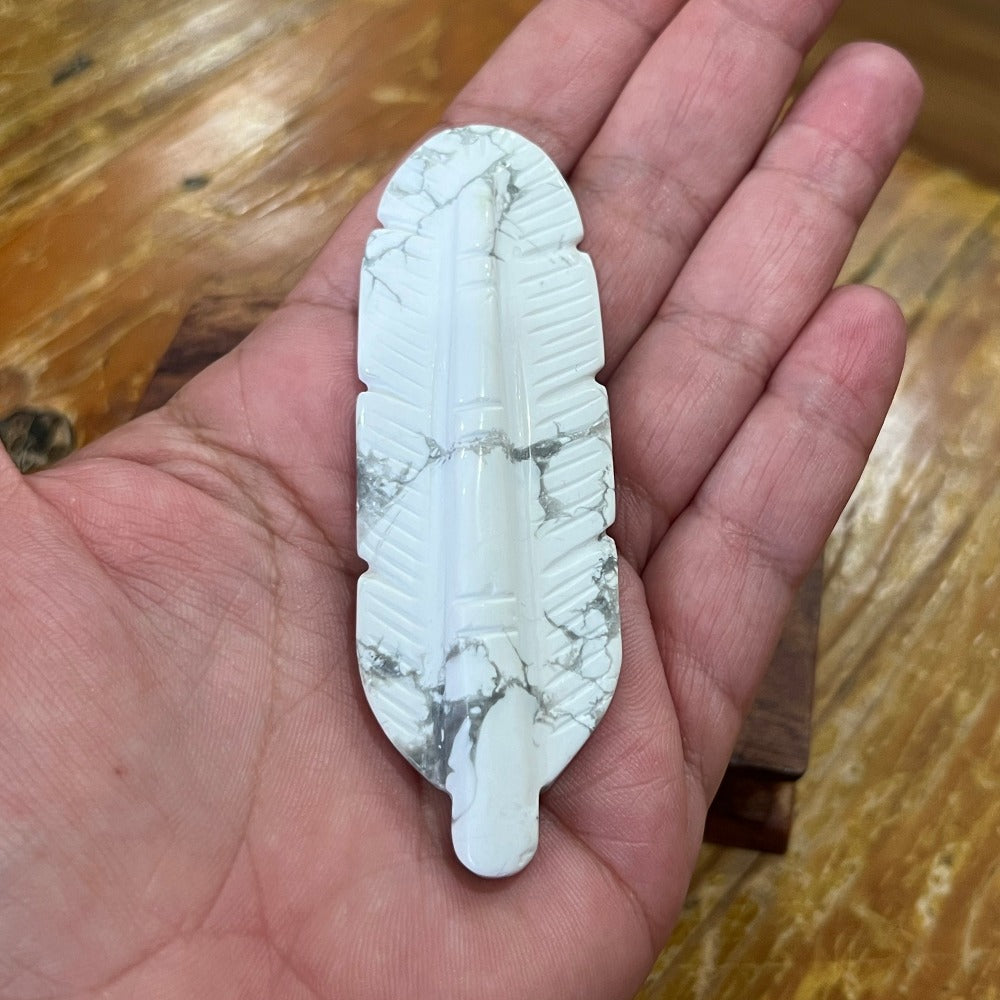 Howlite Feather