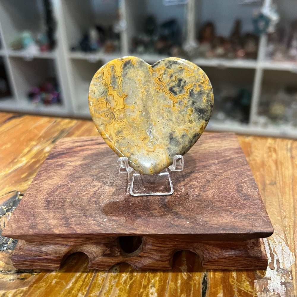 Crazy Lace Agate Heart
