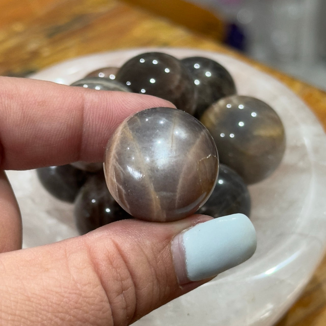 Black Moonstone Mini Spheres