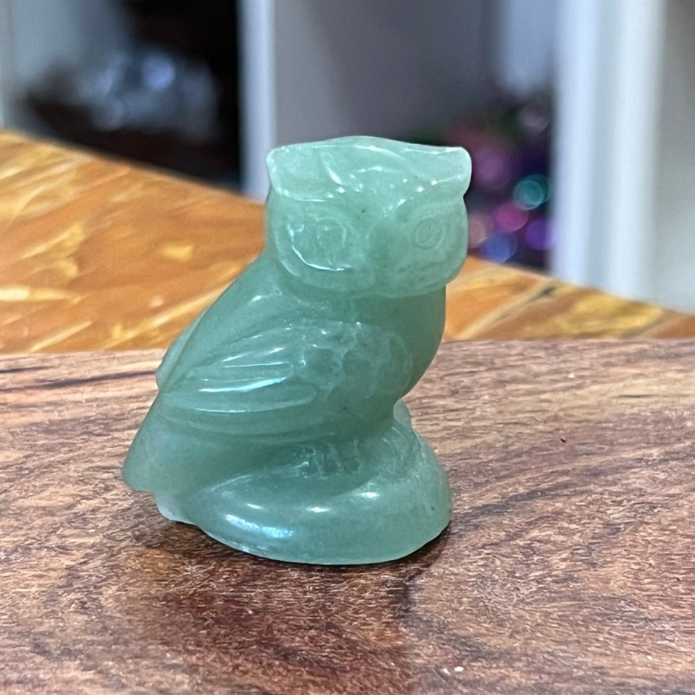 Green Aventurine Owl