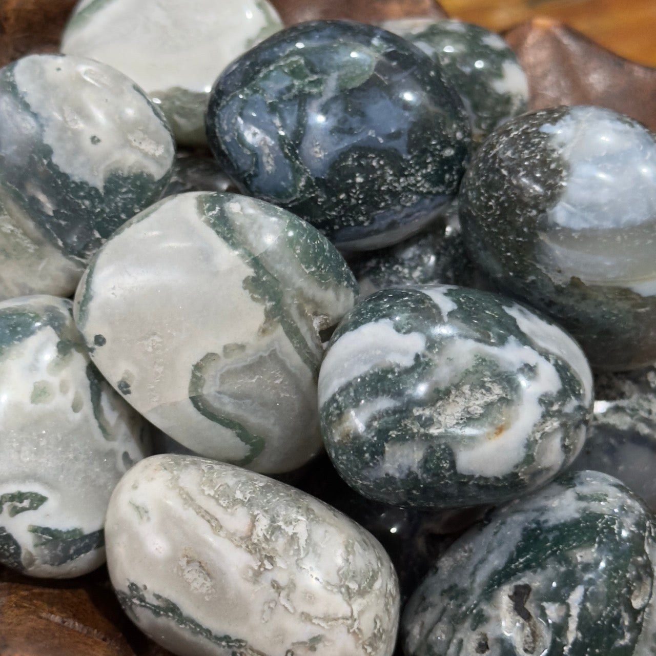Tumbles | Moss Agate Large