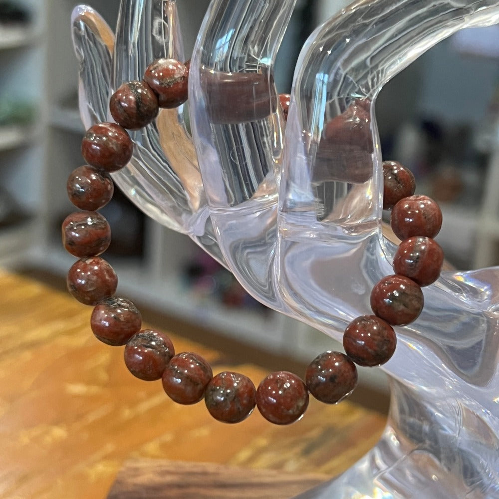 Chicken Blood Stone Bracelet - 8mm