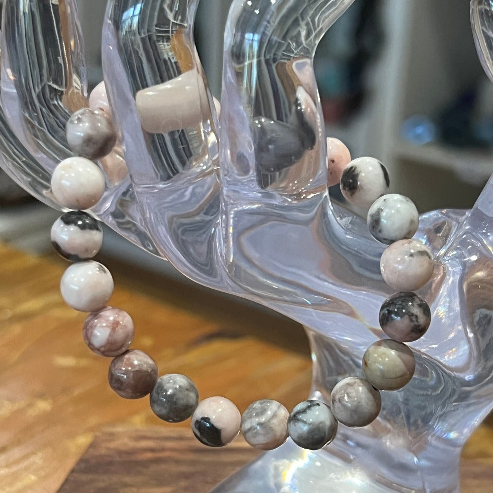 Pink Zebra Jasper Bracelet - 8mm