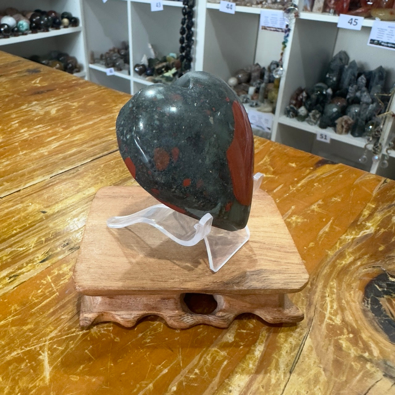 African Bloodstone Heart