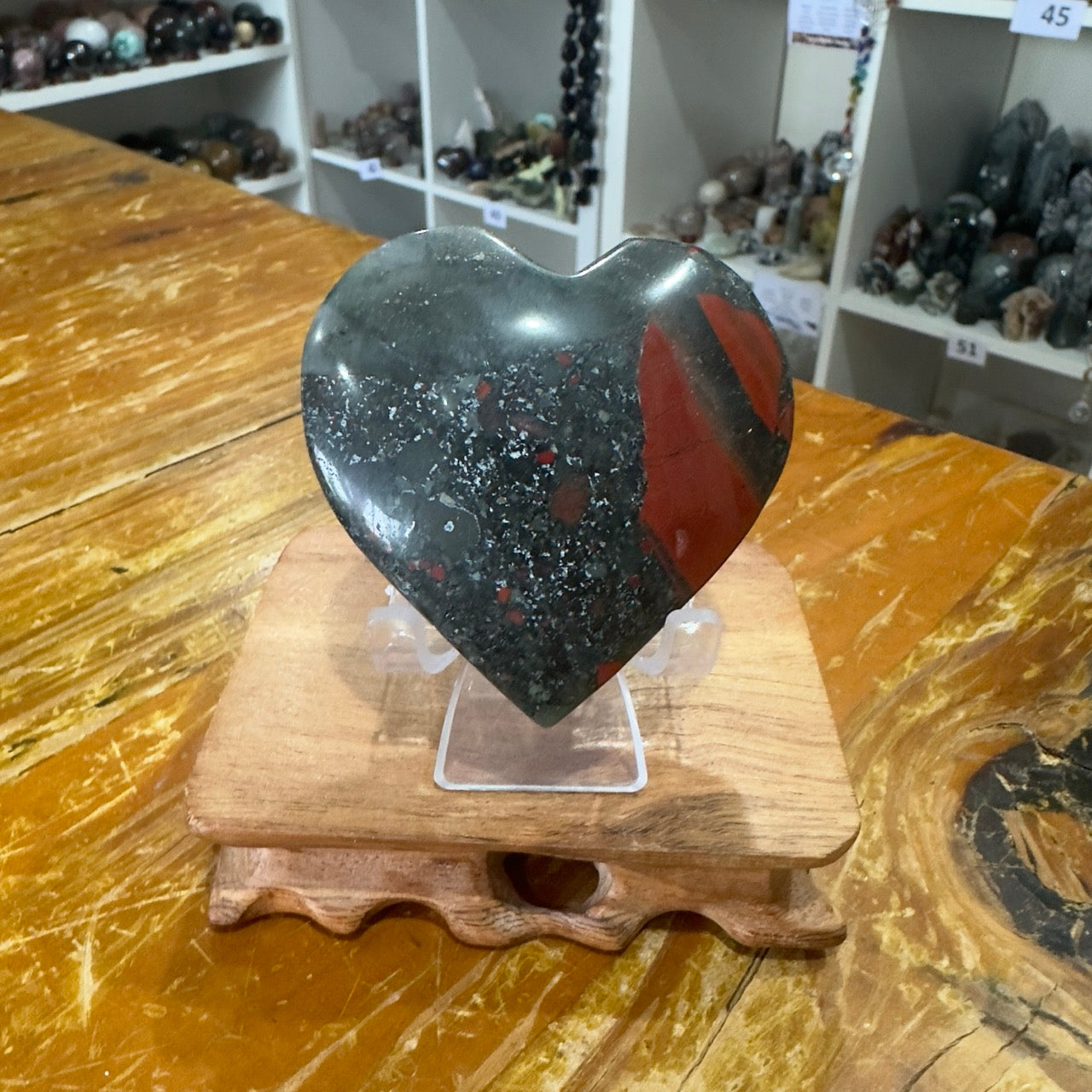 African Bloodstone Heart