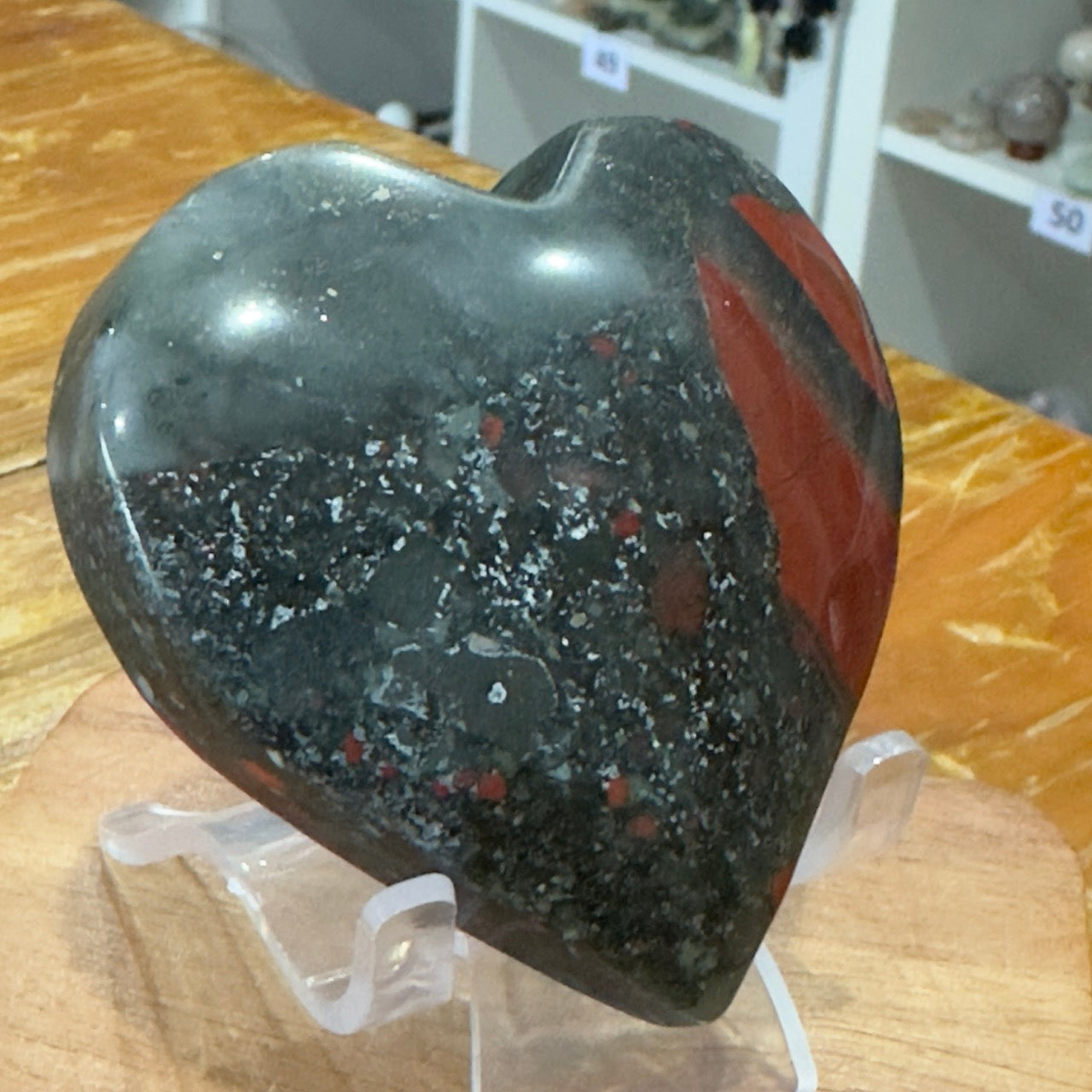 African Bloodstone Heart