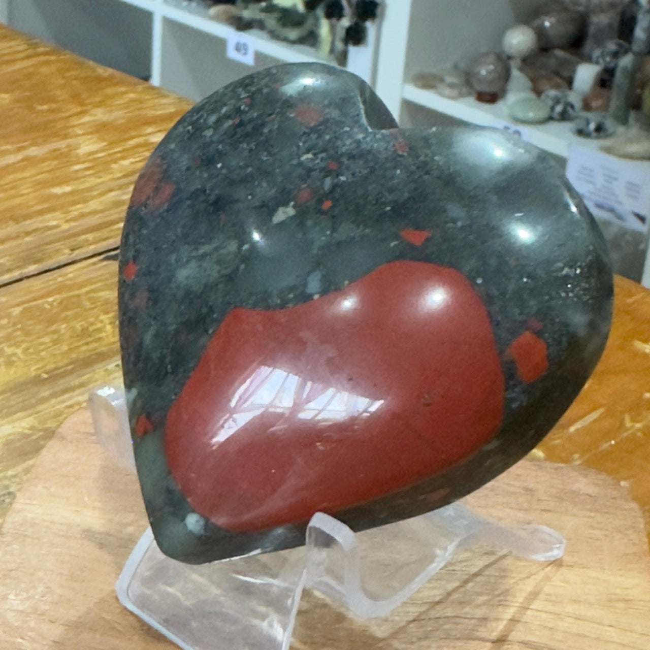 African Bloodstone Heart