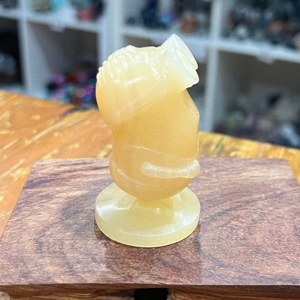 Orange Calcite Minion - Kevin