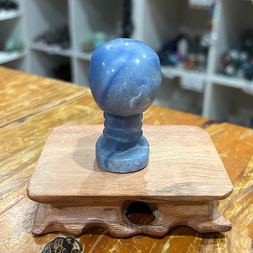 Blue Aventurine Skull