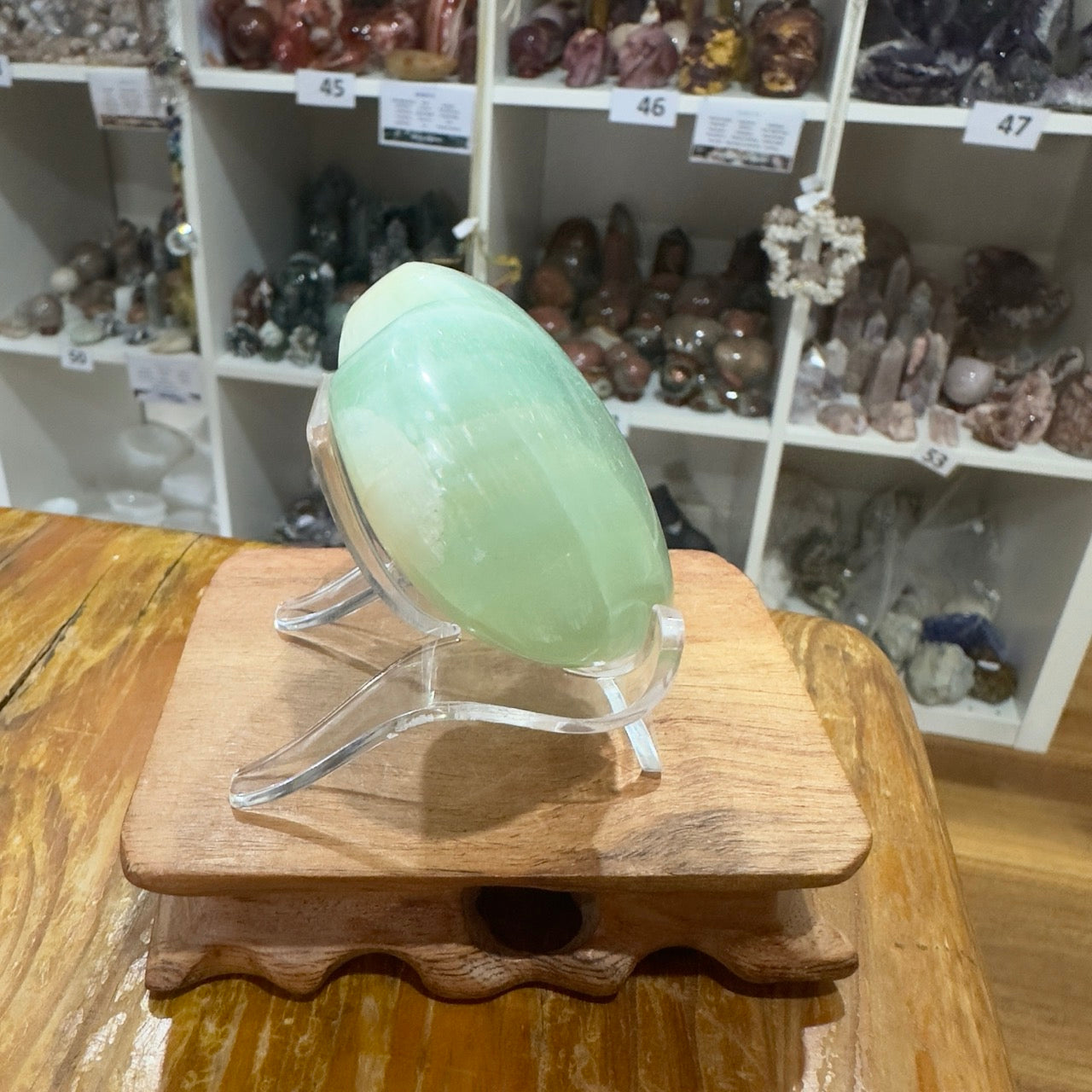 Pistachio Calcite Heart