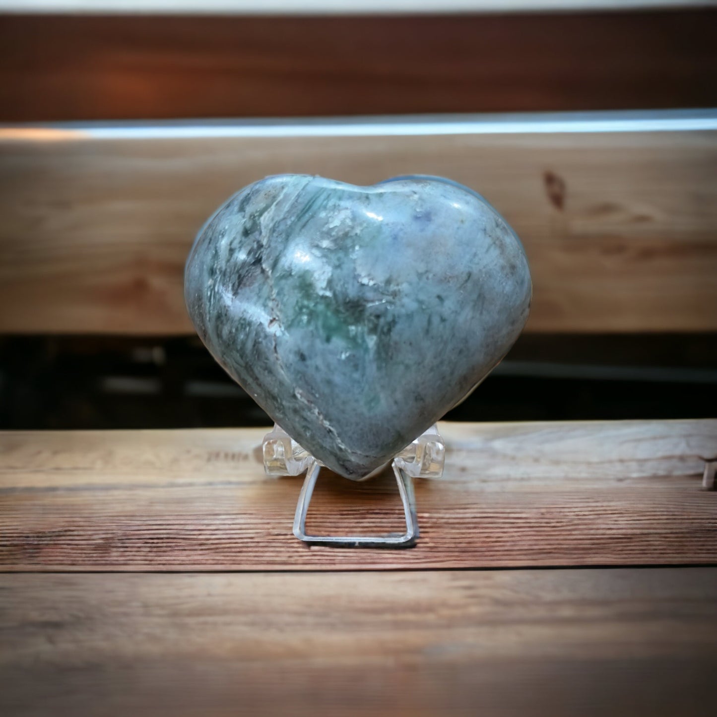 Green Kyanite Heart