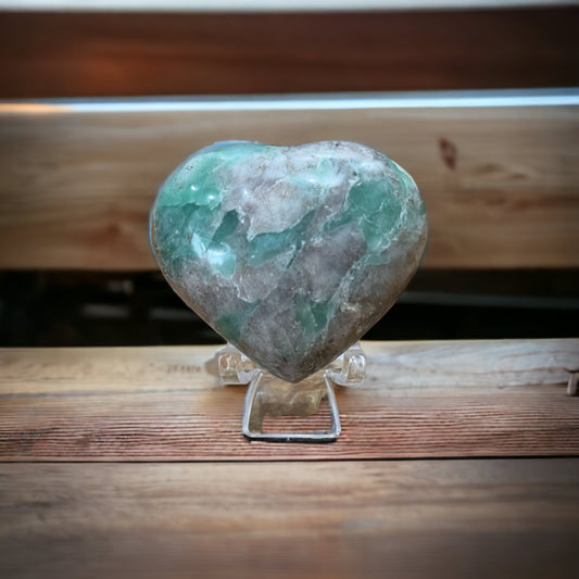 Green Kyanite Heart