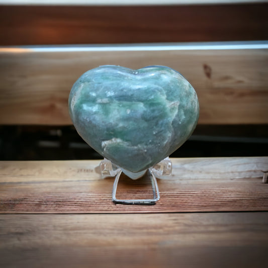 Green Kyanite Heart