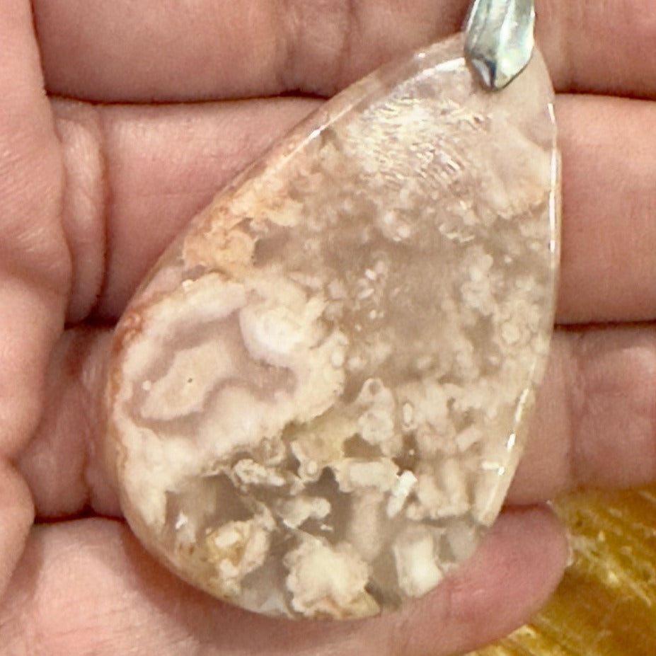 Flower Agate Pendant