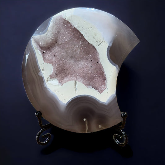Druzy Orca Agate Moon | 414g
