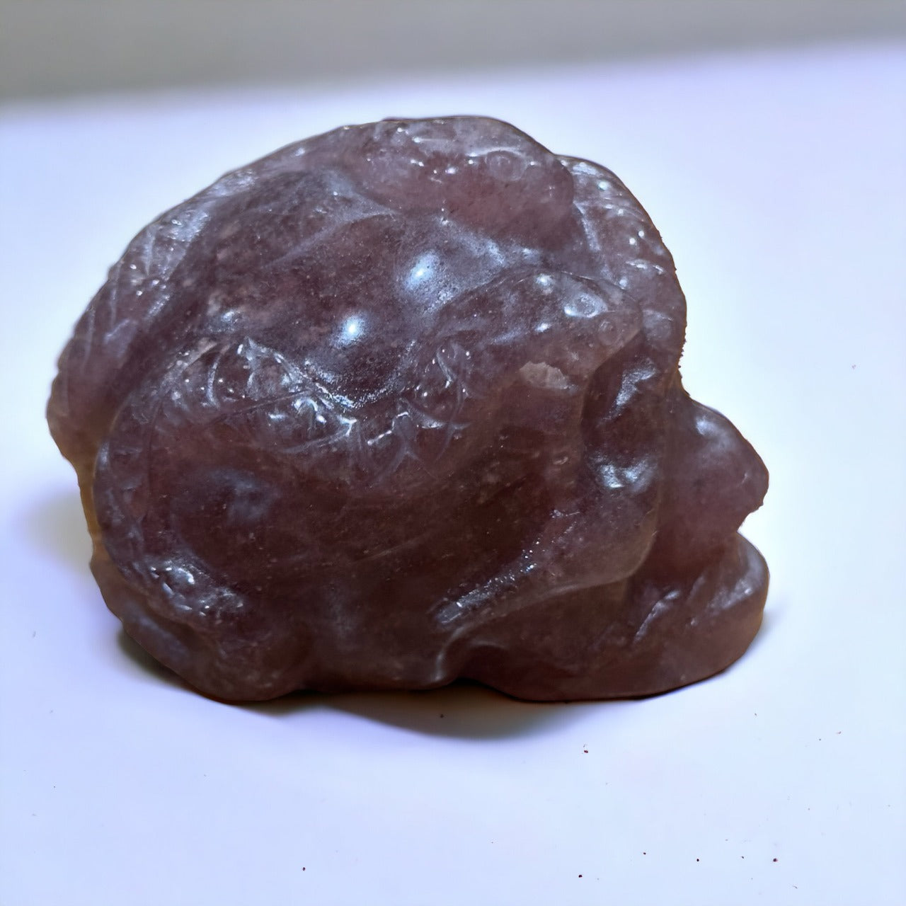 Strawberry Quartz Snake Skull | 173g