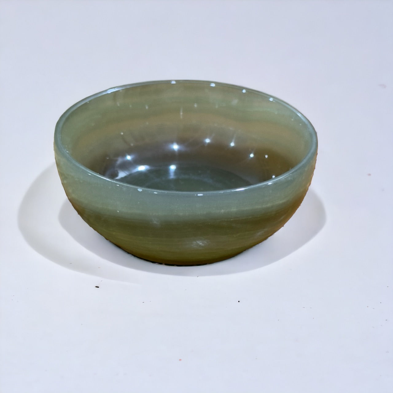 Green Banded Calcite Bowl | 128g