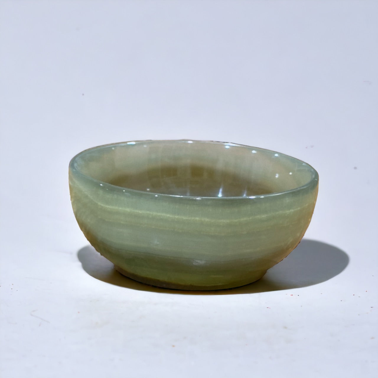 Green Banded Calcite Bowl | 128g