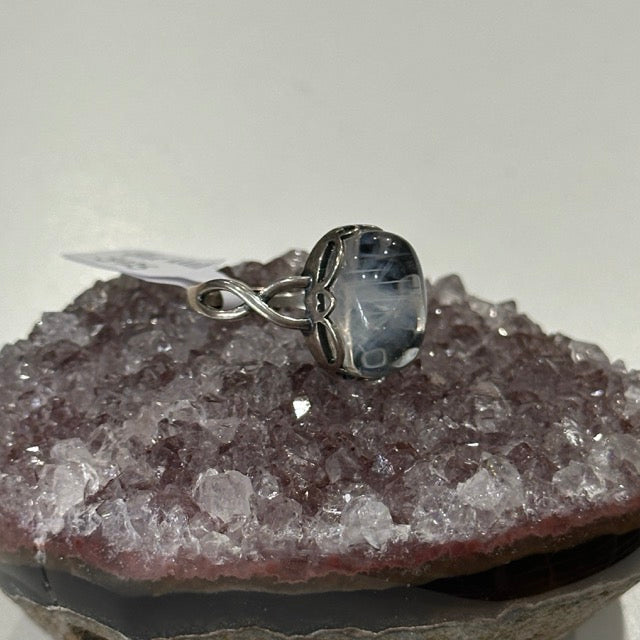 Blue Needle Quartz Ring