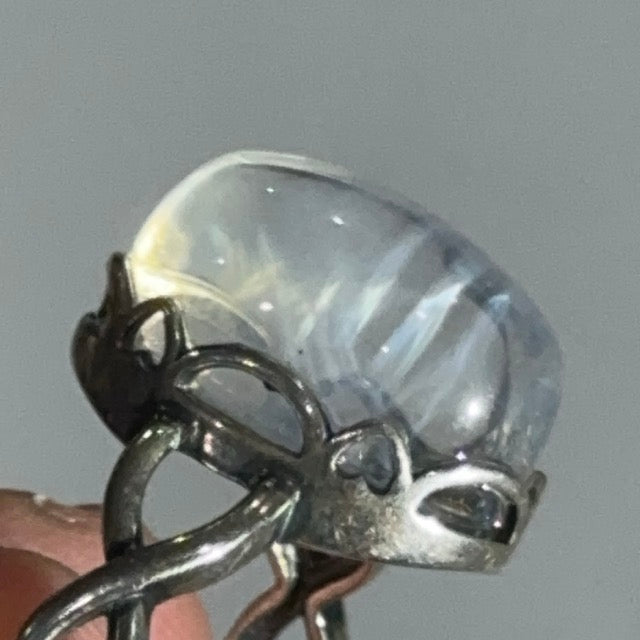 Blue Needle Quartz Ring