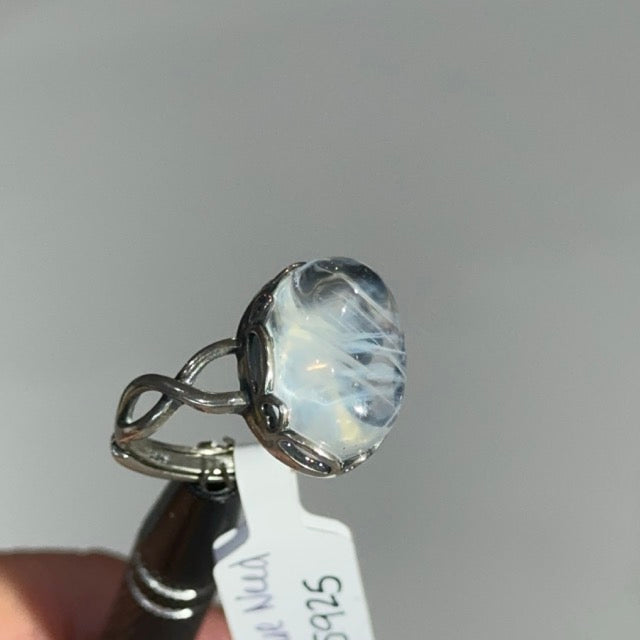 Blue Needle Quartz Ring