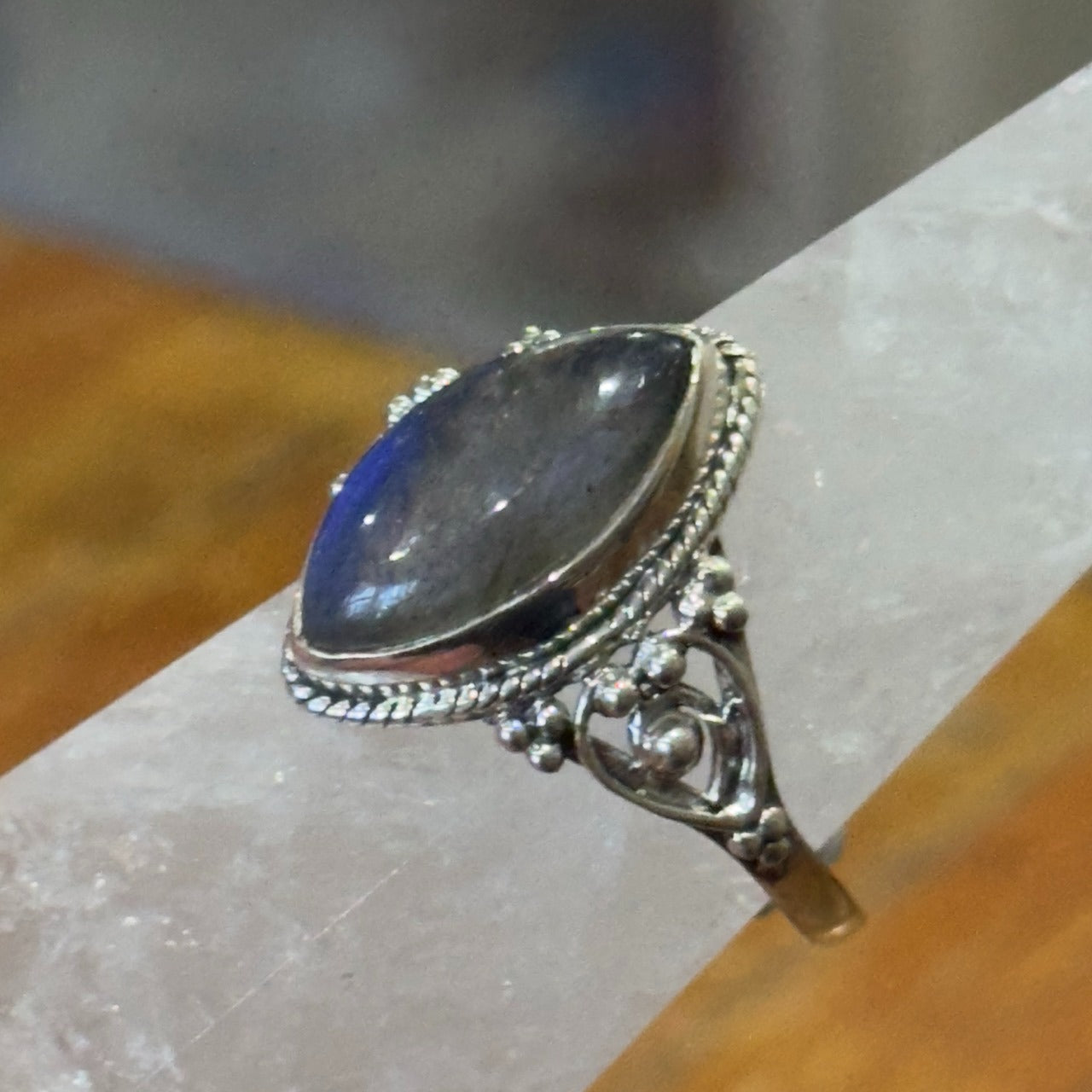 Labradorite Ring | Sterling Silver | Size 11