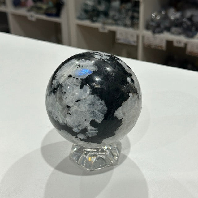 Rainbow Moonstone Sphere | 1.1kg