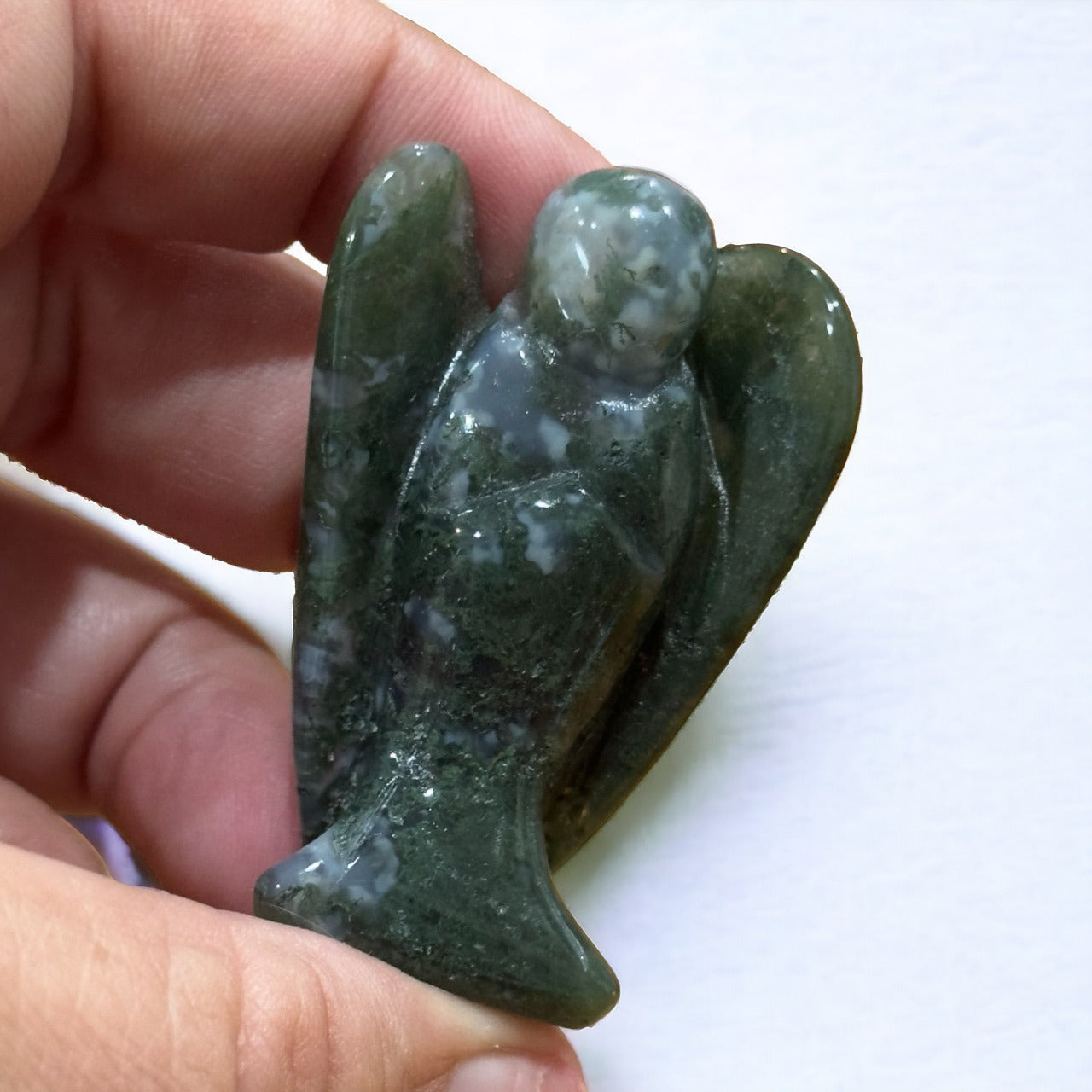 Moss Agate Angel