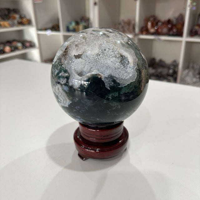 Moss Agate Sphere | 2.9kg