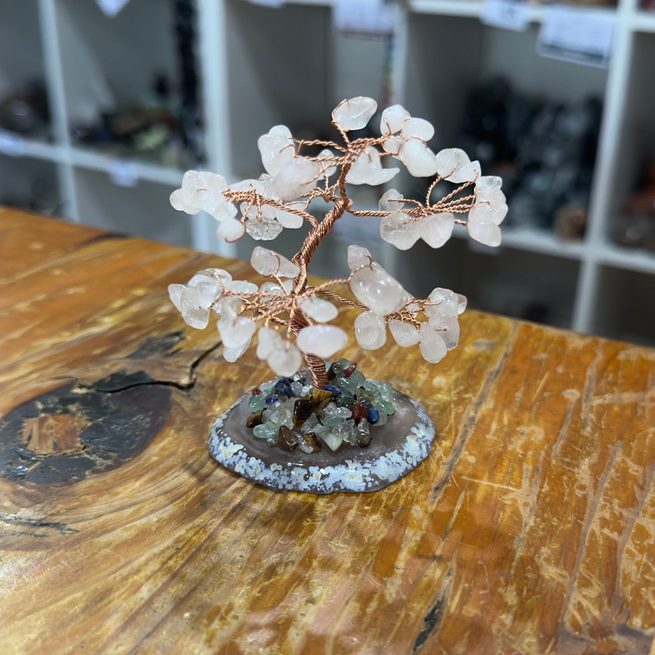 Crystal Chip Tree | Rose Quartz Small