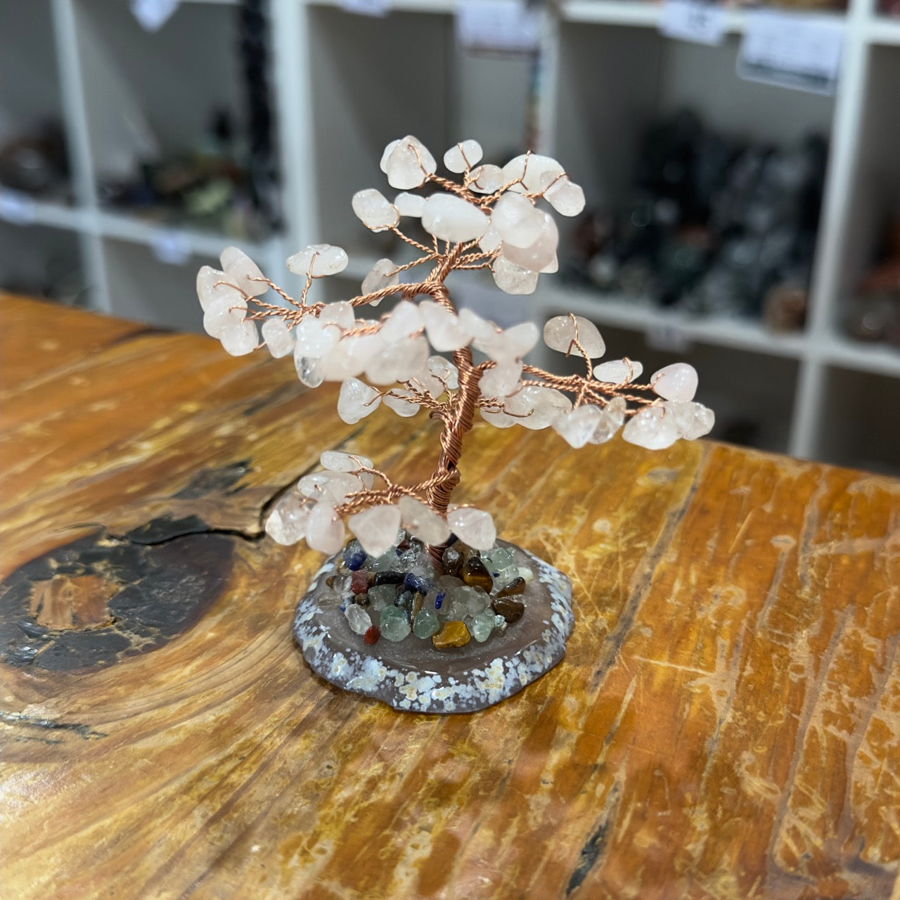 Crystal Chip Tree | Rose Quartz Small