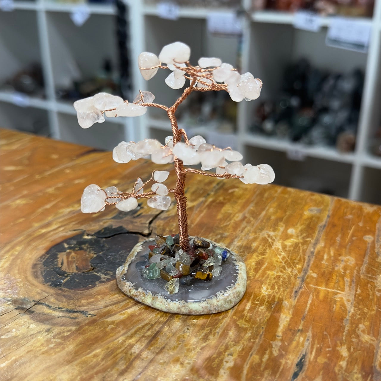 Crystal Chip Tree | Rose Quartz Small