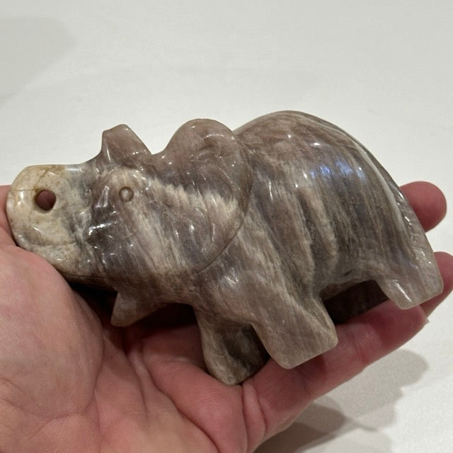 Moonstone Elephant | 358g Blue Flash