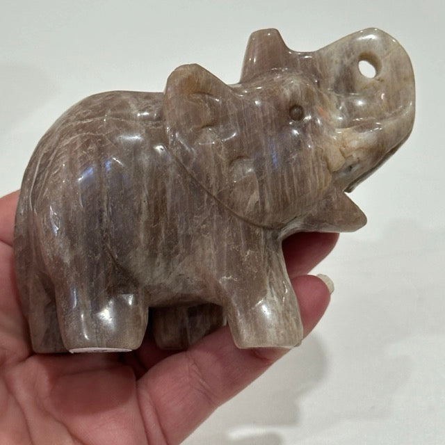 Moonstone Elephant | 358g Blue Flash