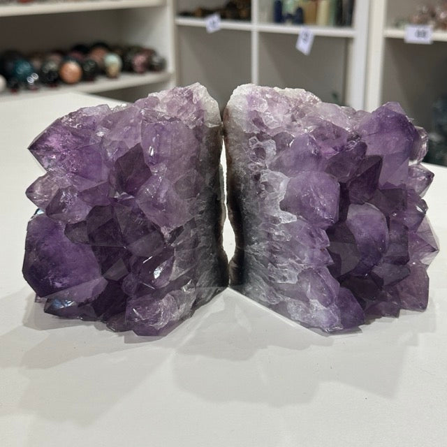 Amethyst Cluster Bookends | 3.1kg
