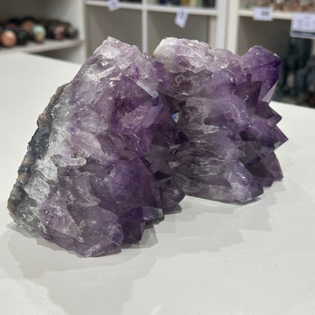 Amethyst Cluster Bookends | 3.1kg