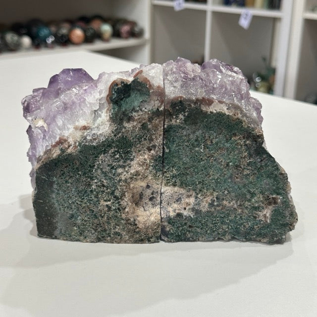 Amethyst Cluster Bookends | 3.1kg