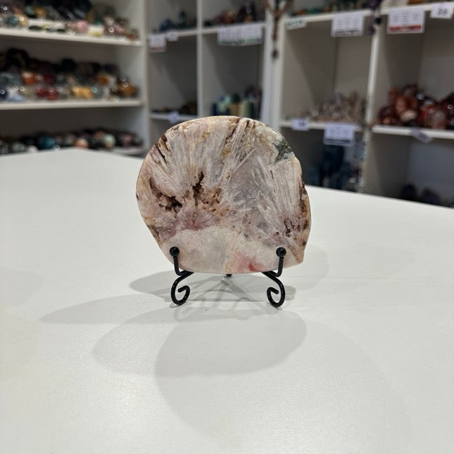 Pink Amethyst Slab with Stand | 319g