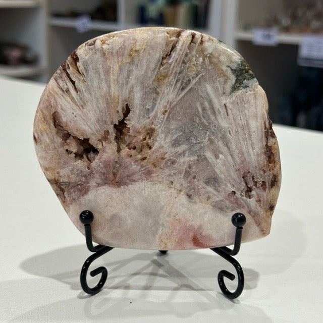 Pink Amethyst Slab with Stand | 319g